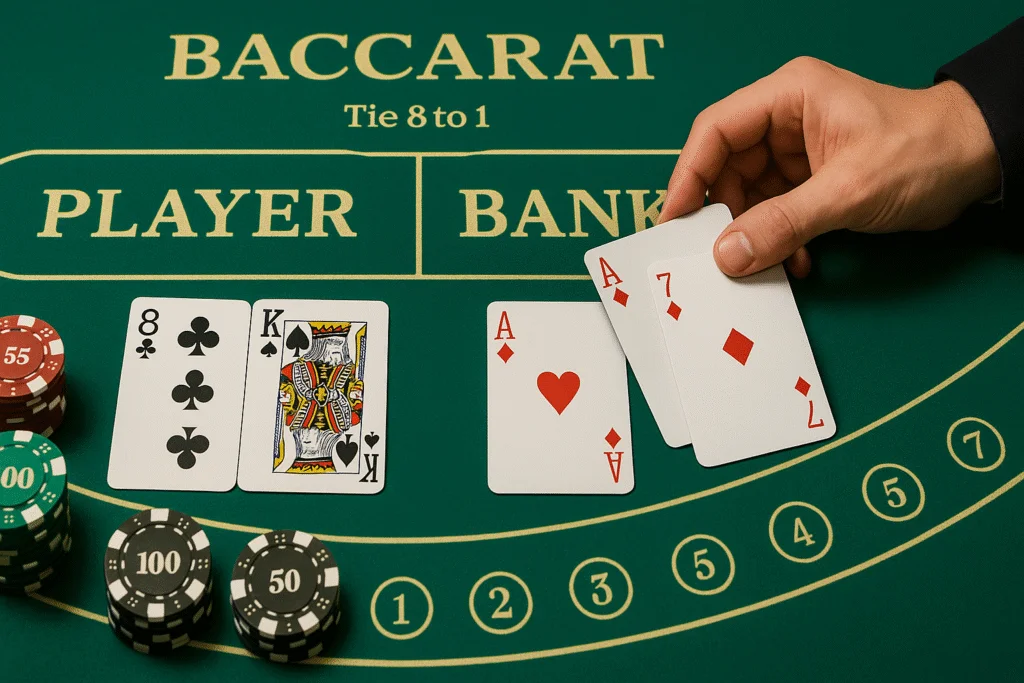 Baccarat game play end pay